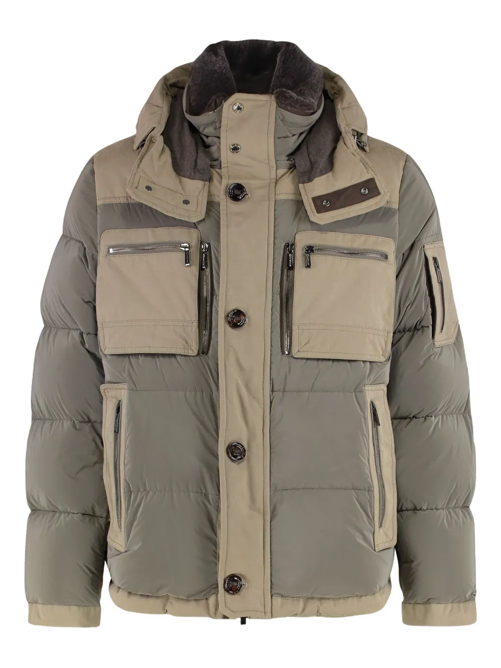 Moorer Biagio-OS1 hooded padded jacket | Green | Image 1