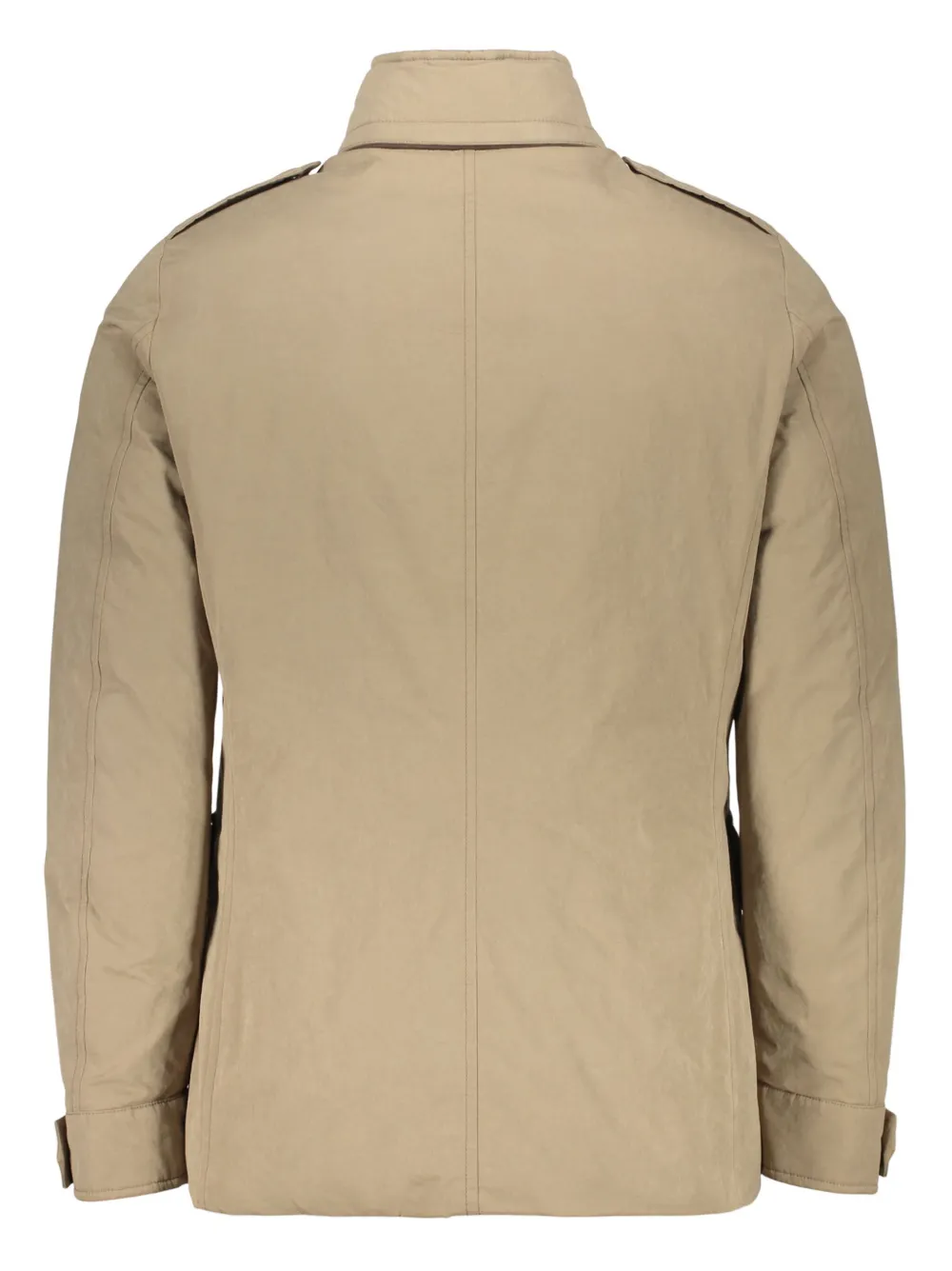 Moorer Casual Beige Jacket With Elegant Button Closure In Brown