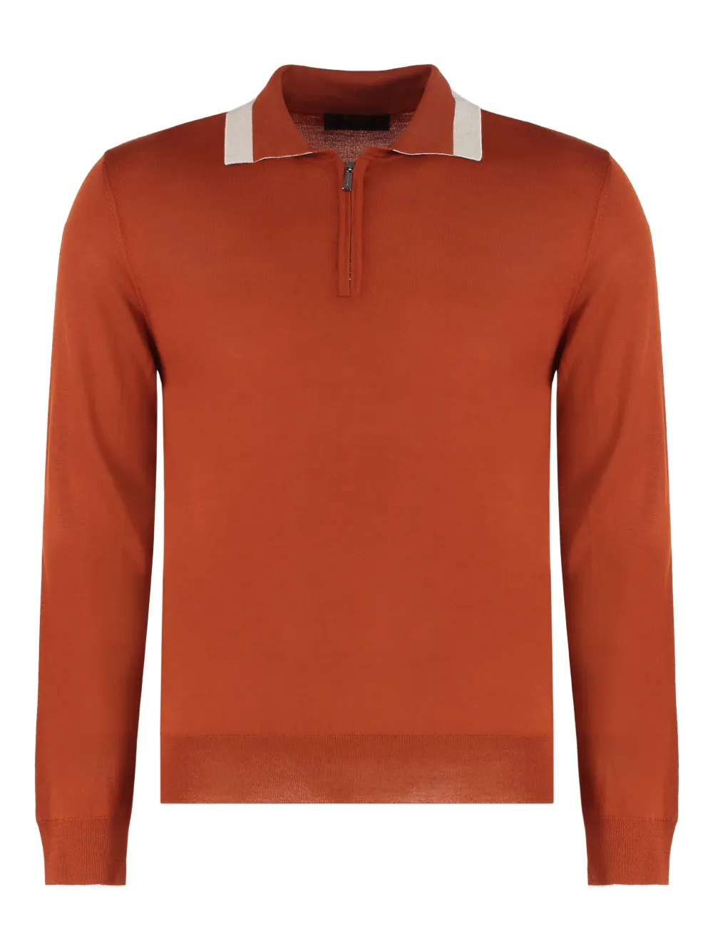 Moorer Clancy-MLL collar-zip polo shirt - Arancione