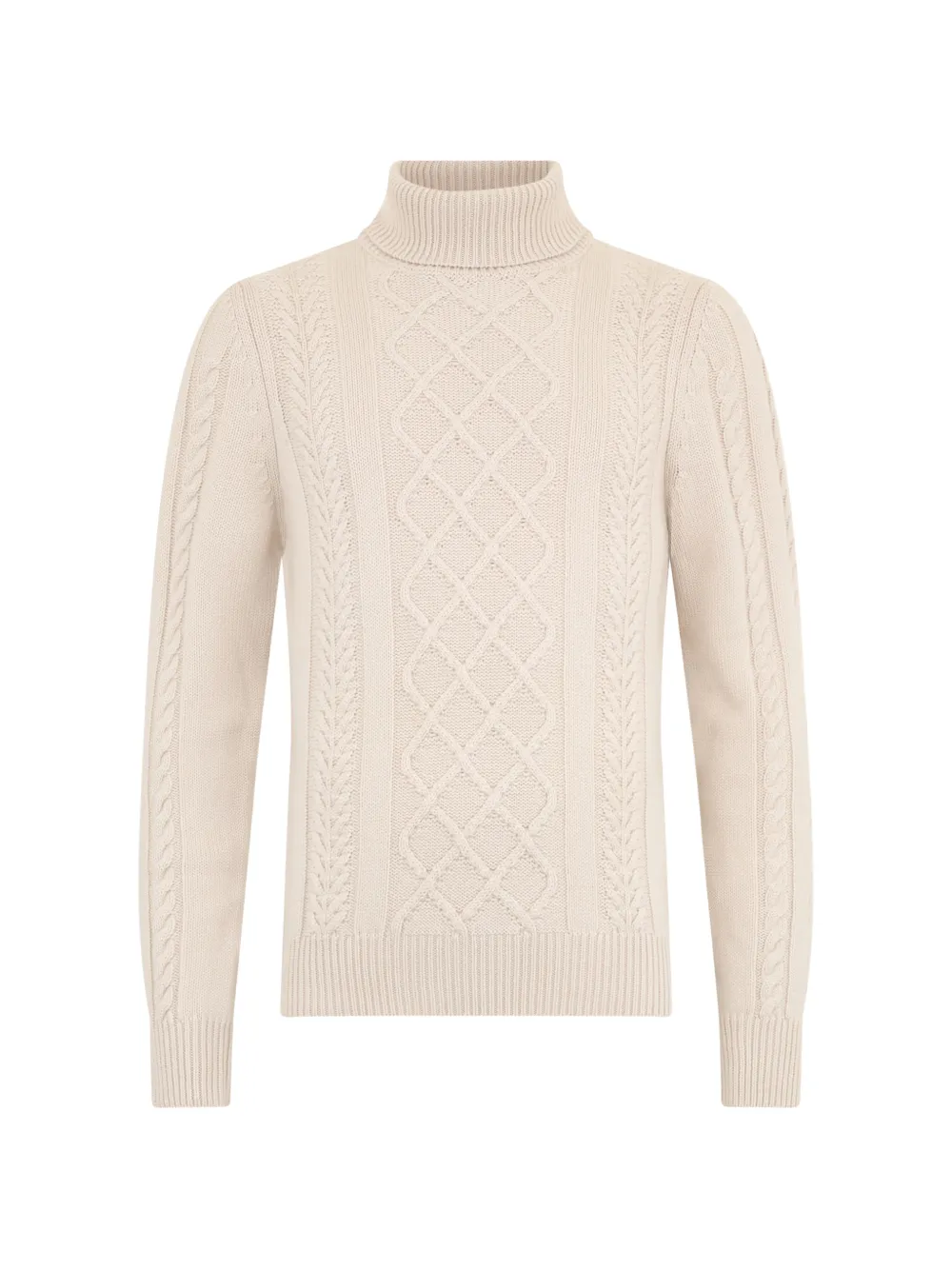 Moorer cable-knit turtleneck sweater - Toni neutri