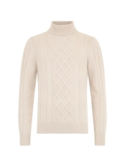 Moorer cable-knit turtleneck sweater