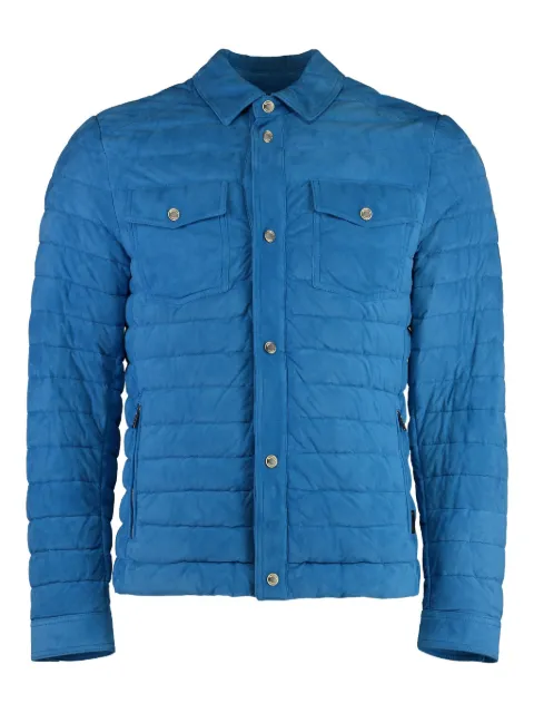 Moorer suede quilted jacket