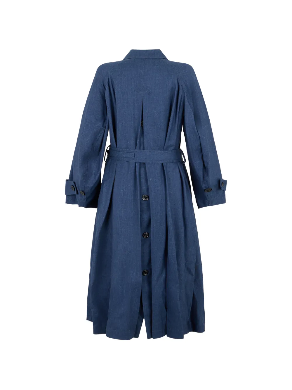 Moorer Desiree-P belted button-up trench coat Blauw