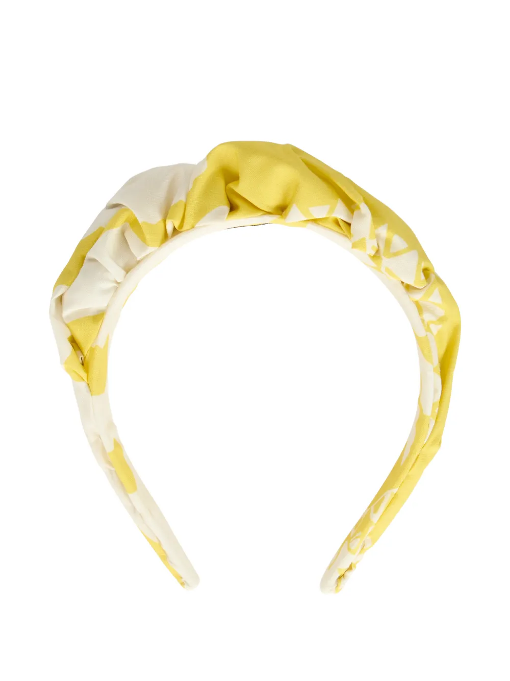 Valentino Garavani knotted print headband - Giallo