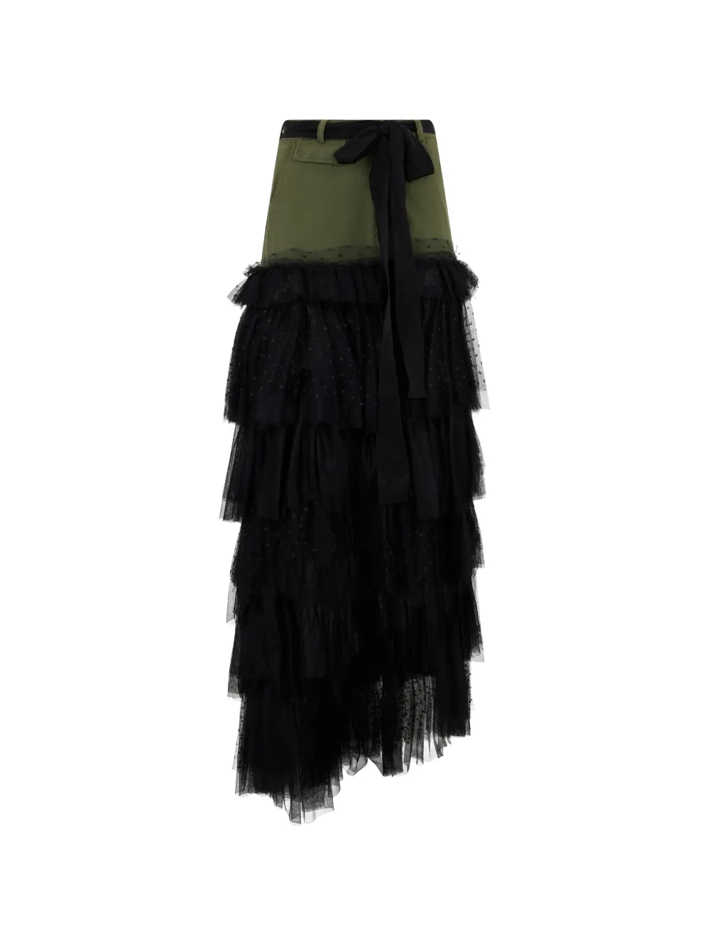 Valentino Garavani tiered ruffled maxi skirt - Schwarz