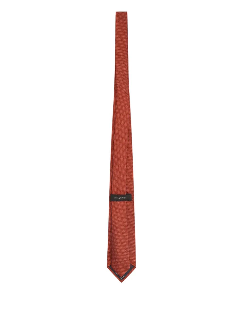 Zegna textured silk tie - Rood
