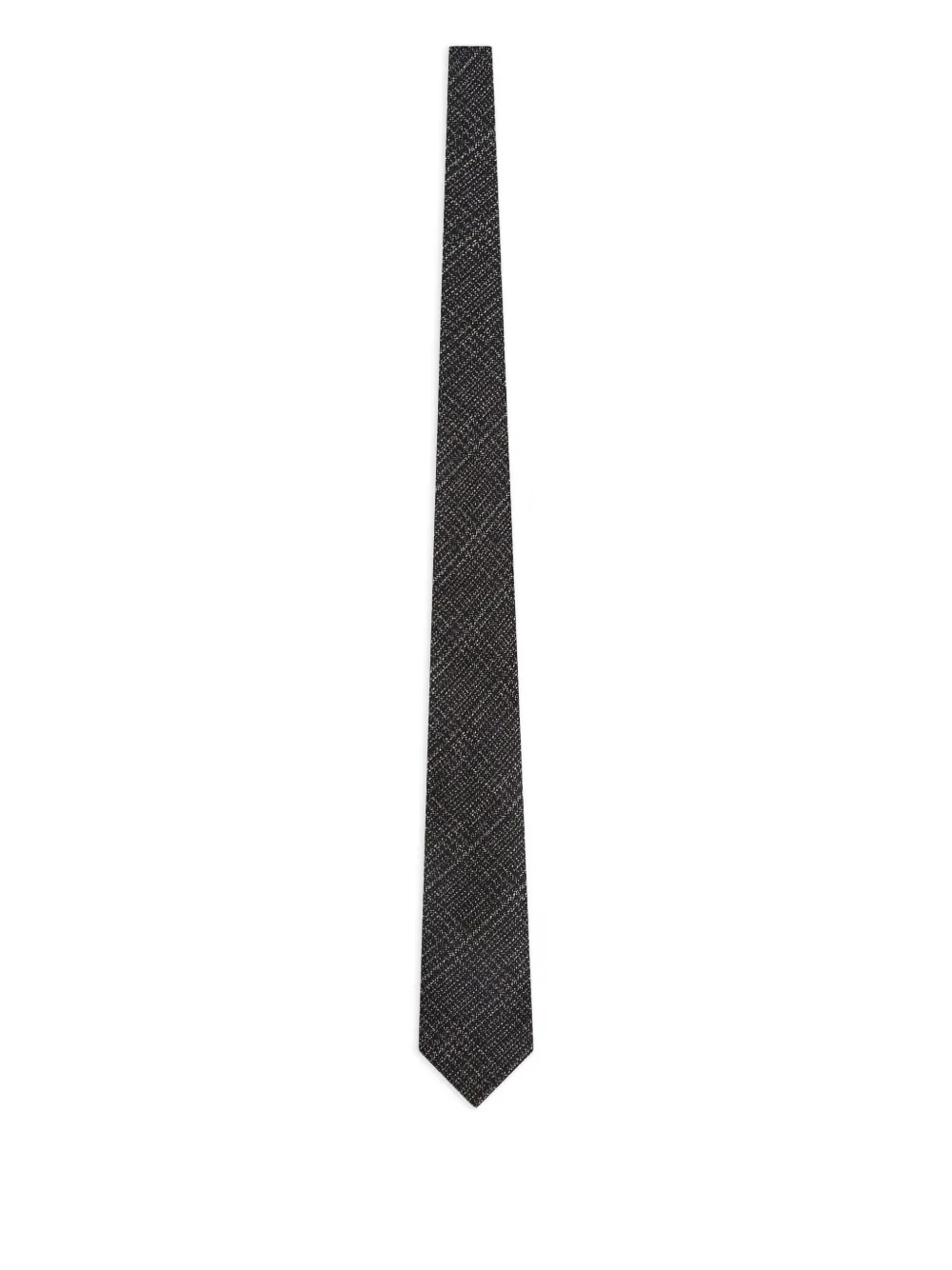 Zegna textured-patterned tie | Black | Image 1