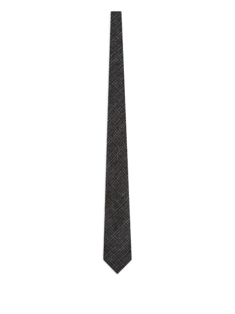Zegna textured-patterned tie