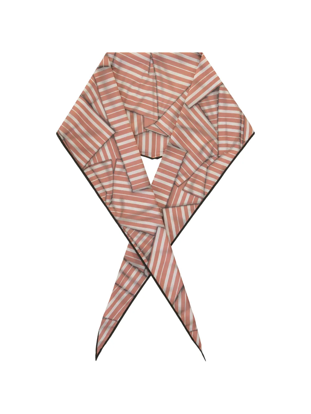 Zegna striped diamond-shaped scarf - Arancione
