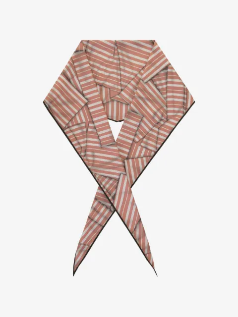 Zegna striped diamond-shaped scarf