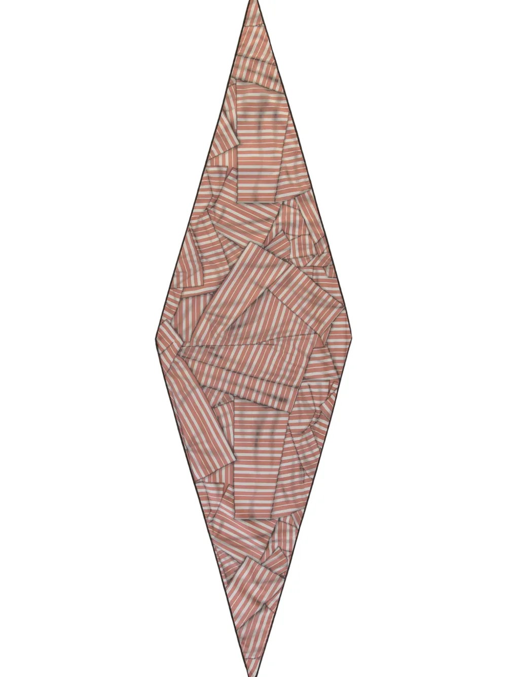 Zegna striped diamond-shaped scarf Oranje