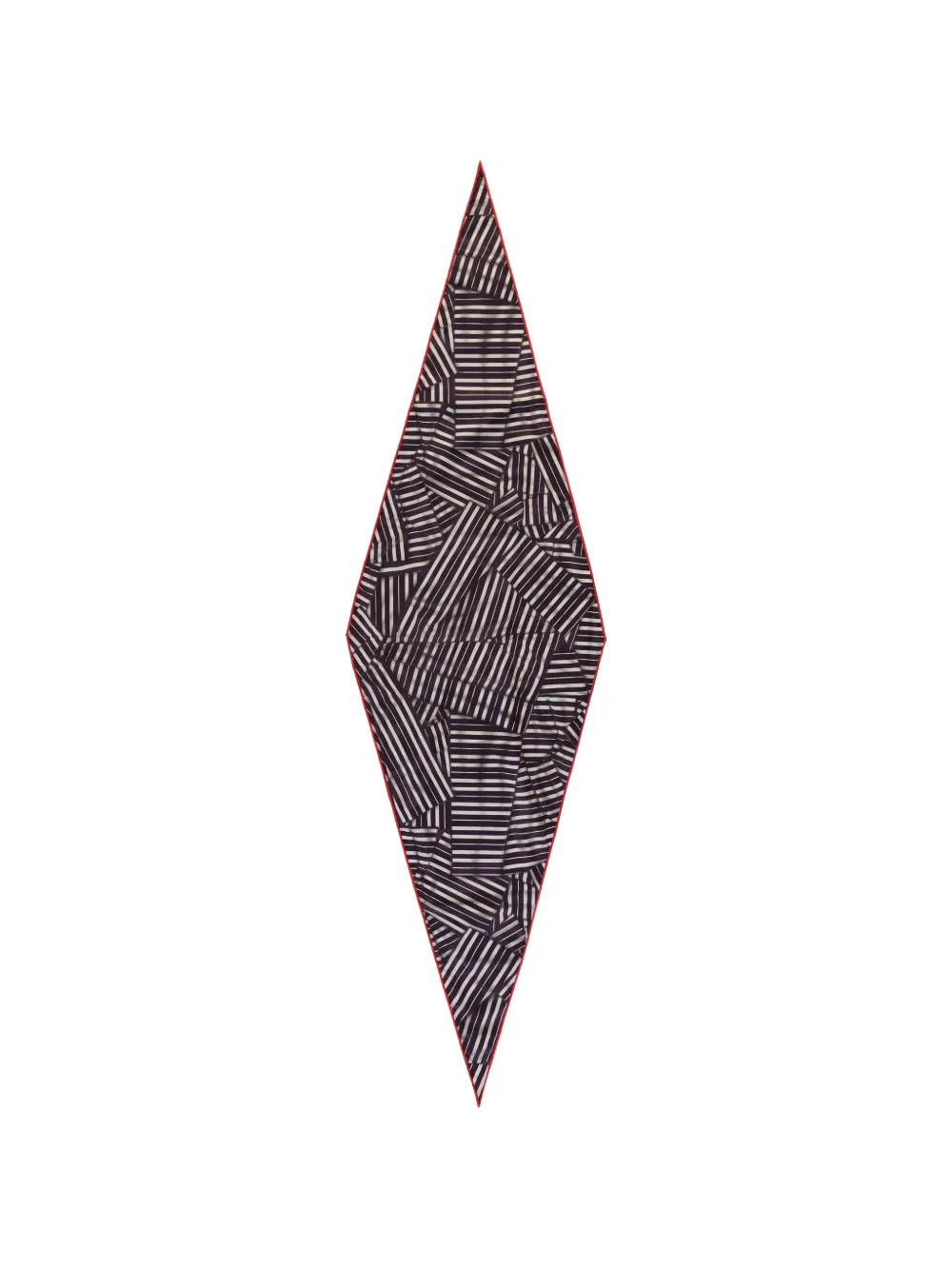 Zegna stripe-print diamond-shaped scarf - Purple