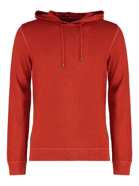 Moorer ribbed hooded sweater