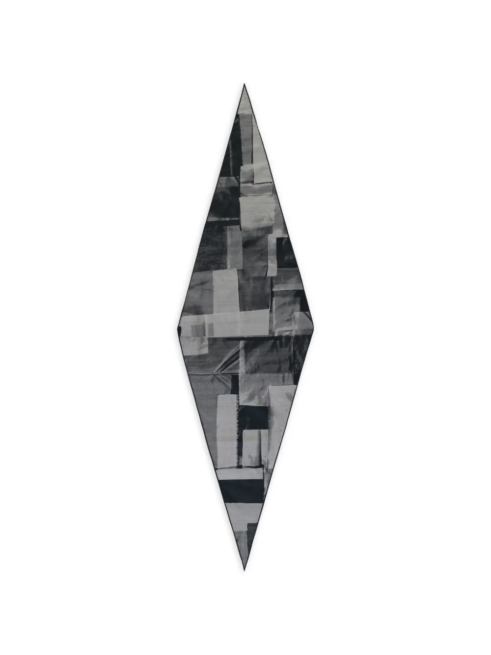 Zegna abstract-print diamond-shaped scarf - Nero