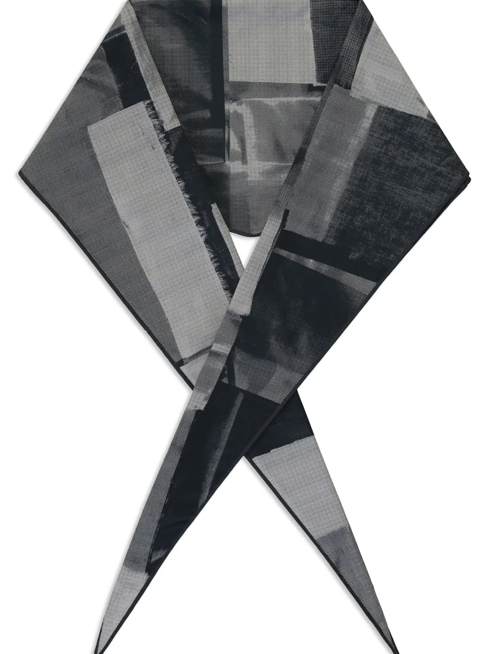 Zegna abstracte prints diamantvormige sjaal Zwart