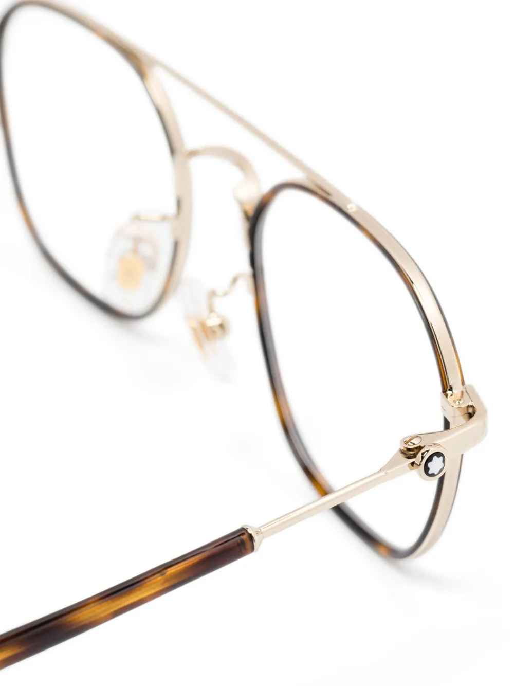 Montblanc Bril met piloten montuur Goud