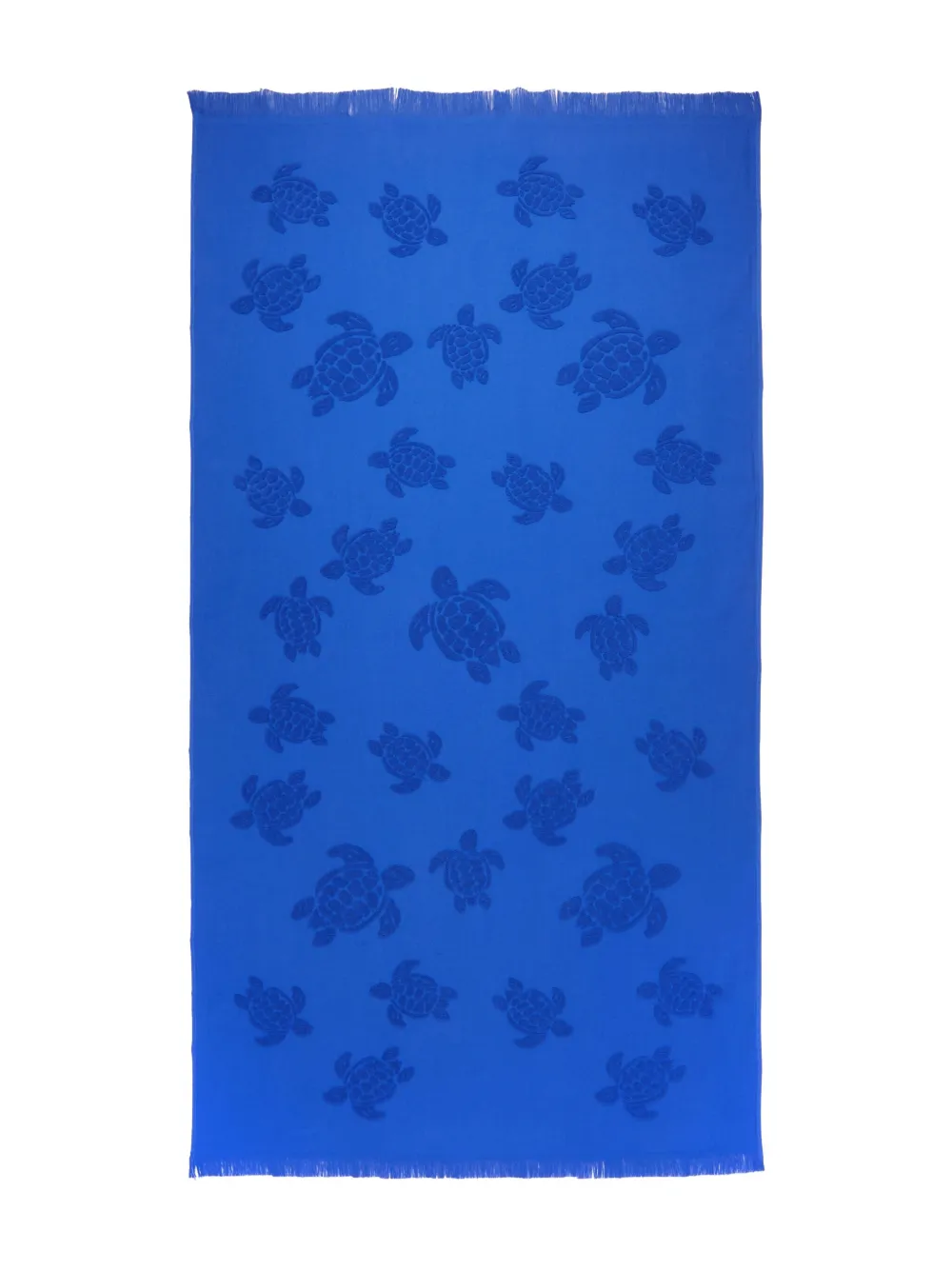 Vilebrequin Telo da mare con motivo Turtle jacquard - Blu