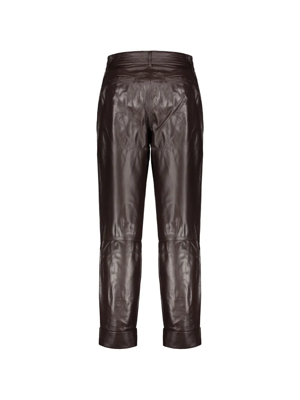 Moorer Sabrina leather trousers Bruin