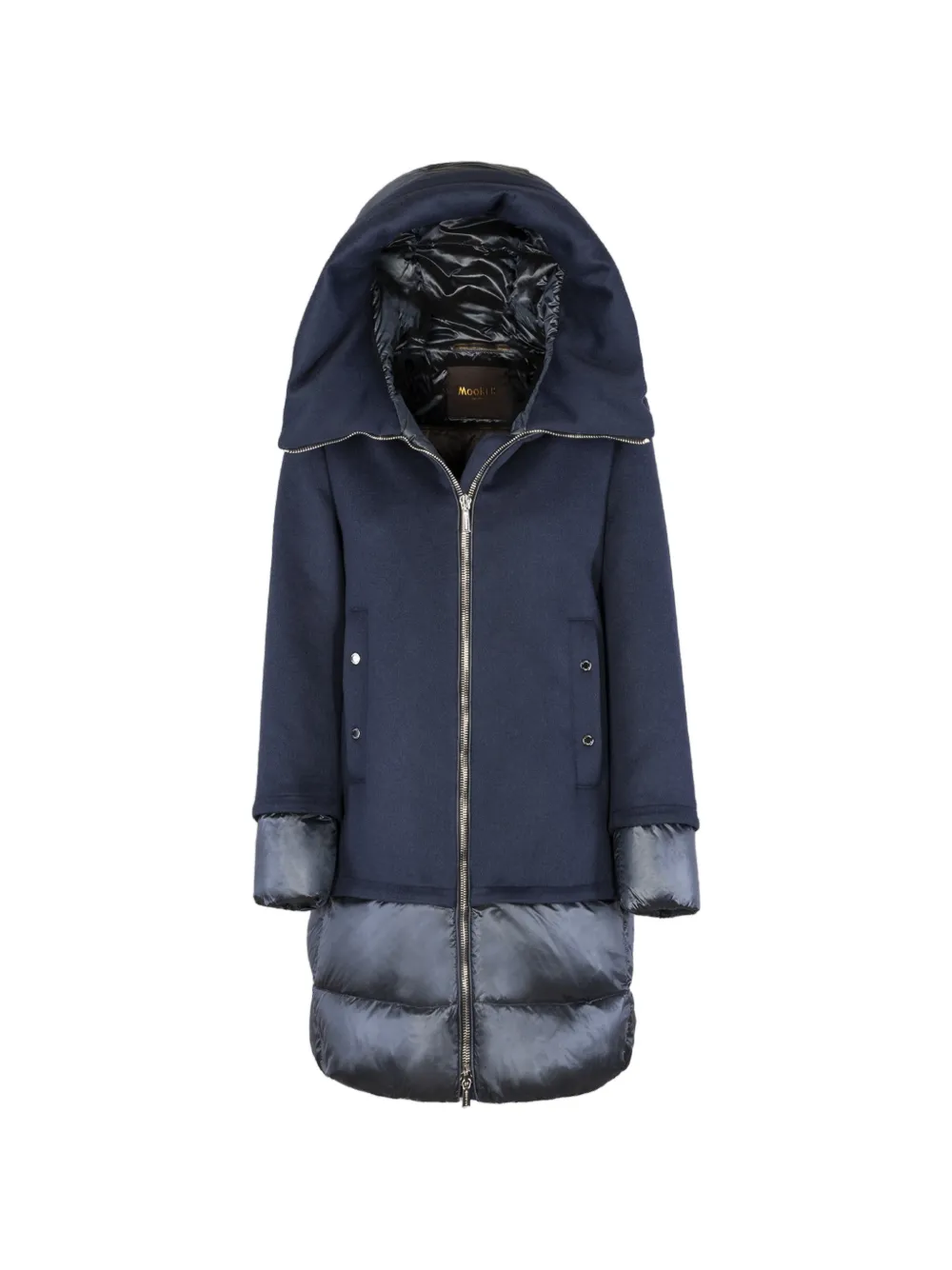 Moorer Sunrise panelled hooded jacket - Blue