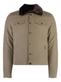 Moorer padded corduroy collar jacket - Brown