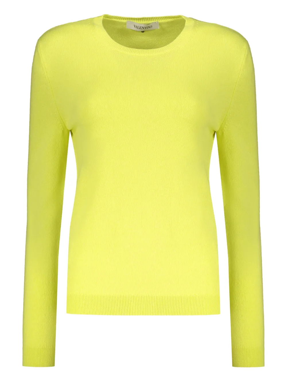 Valentino Garavani long-sleeve crew-neck sweater | Yellow | Image 1