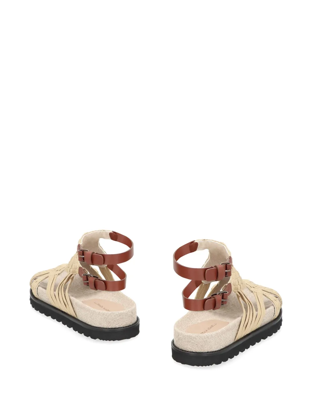 Alberta Ferretti buckle-strap flat sandals Beige
