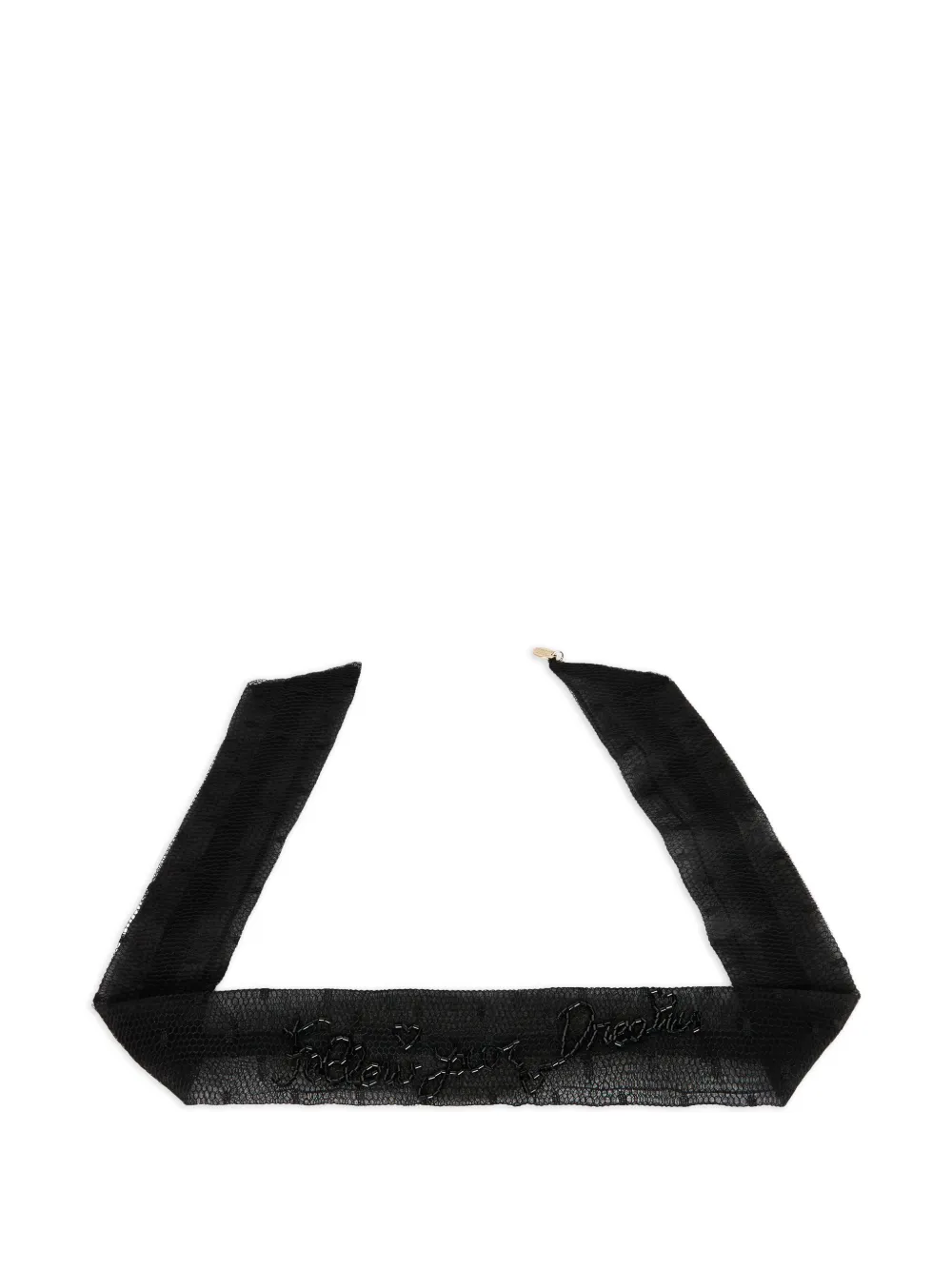 RED(V) beaded necklace - Nero