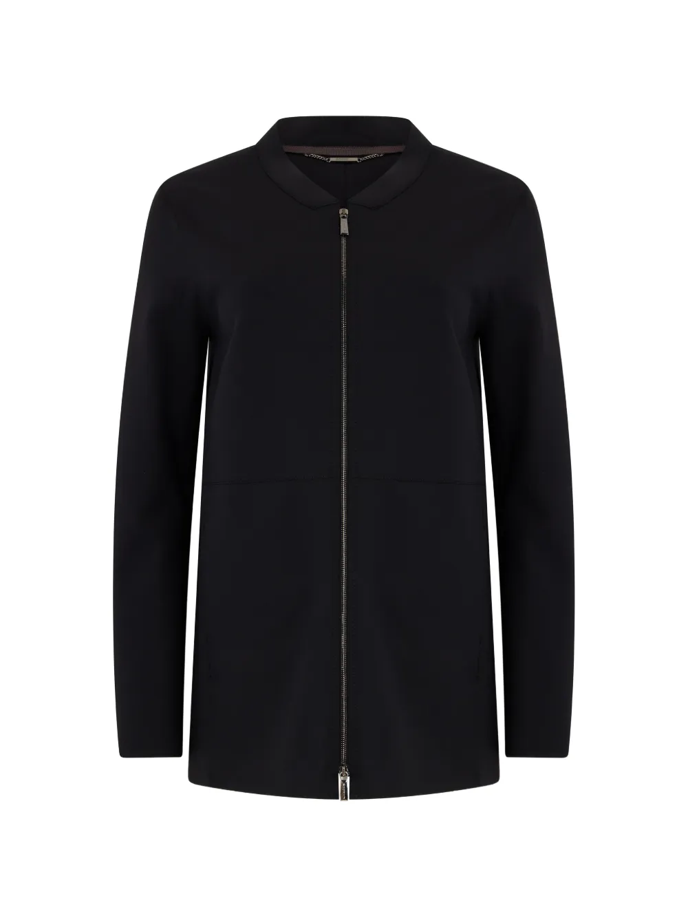 Moorer Tortoise-Jsc zip-up coat - Black