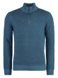Moorer half-zip cable-knit wool sweater - Blue