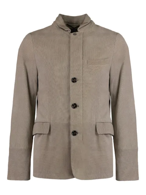 Moorer flap-pocket leather jacket