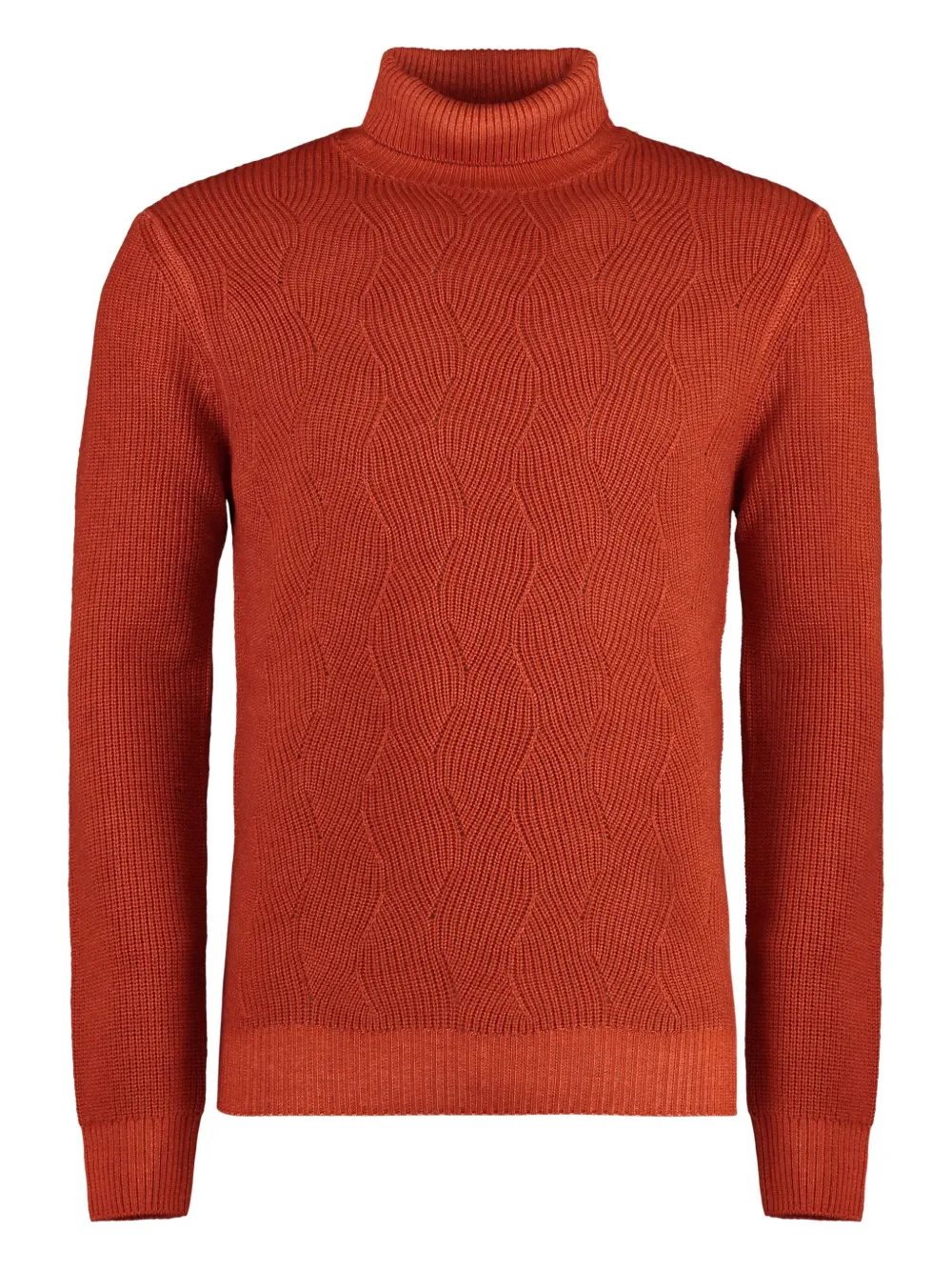 Moorer ribbed turtleneck sweater Oranje