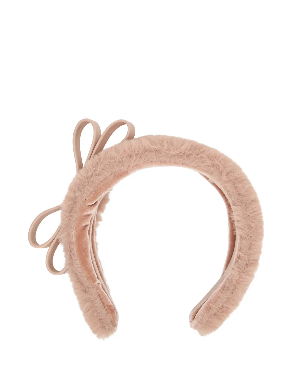 Redv Bow Faux Fur Headband In Neutral