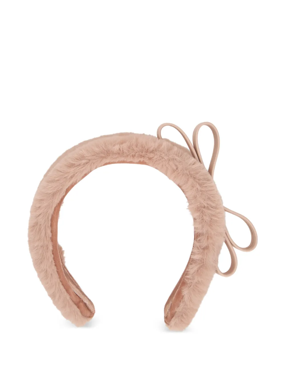  Red(v) Bow Faux Fur Headband - Neutrals 
