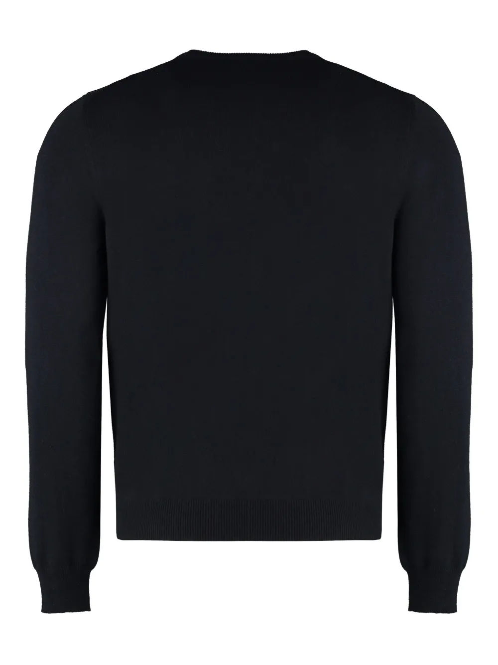 Malo Geribbelde sweater - Zwart