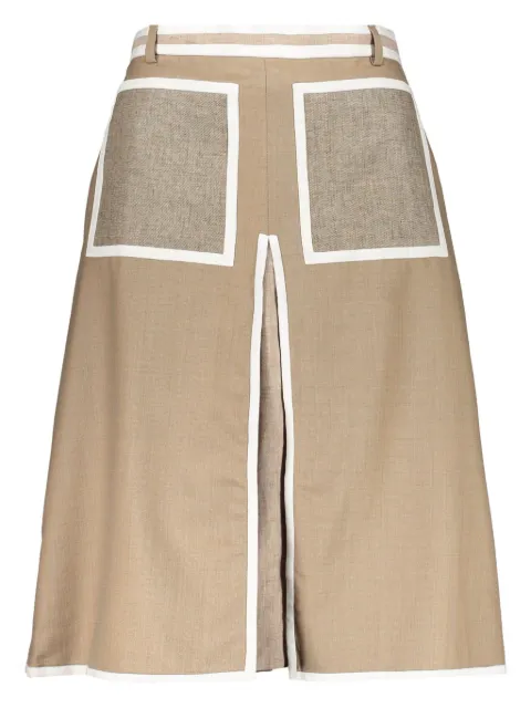 Burberry contrasting-trim midi skirt