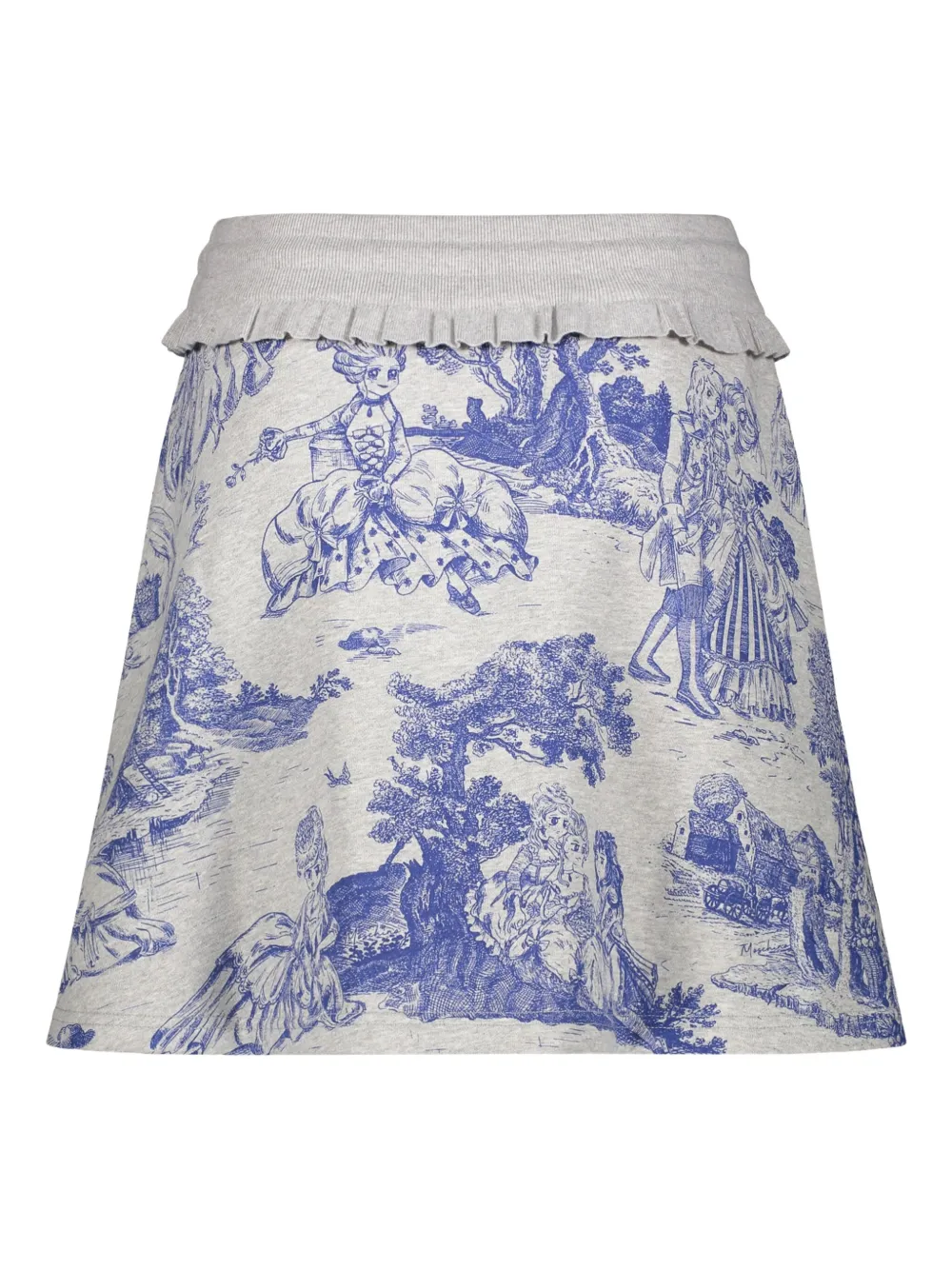 Moschino printed mini skirt - Grijs