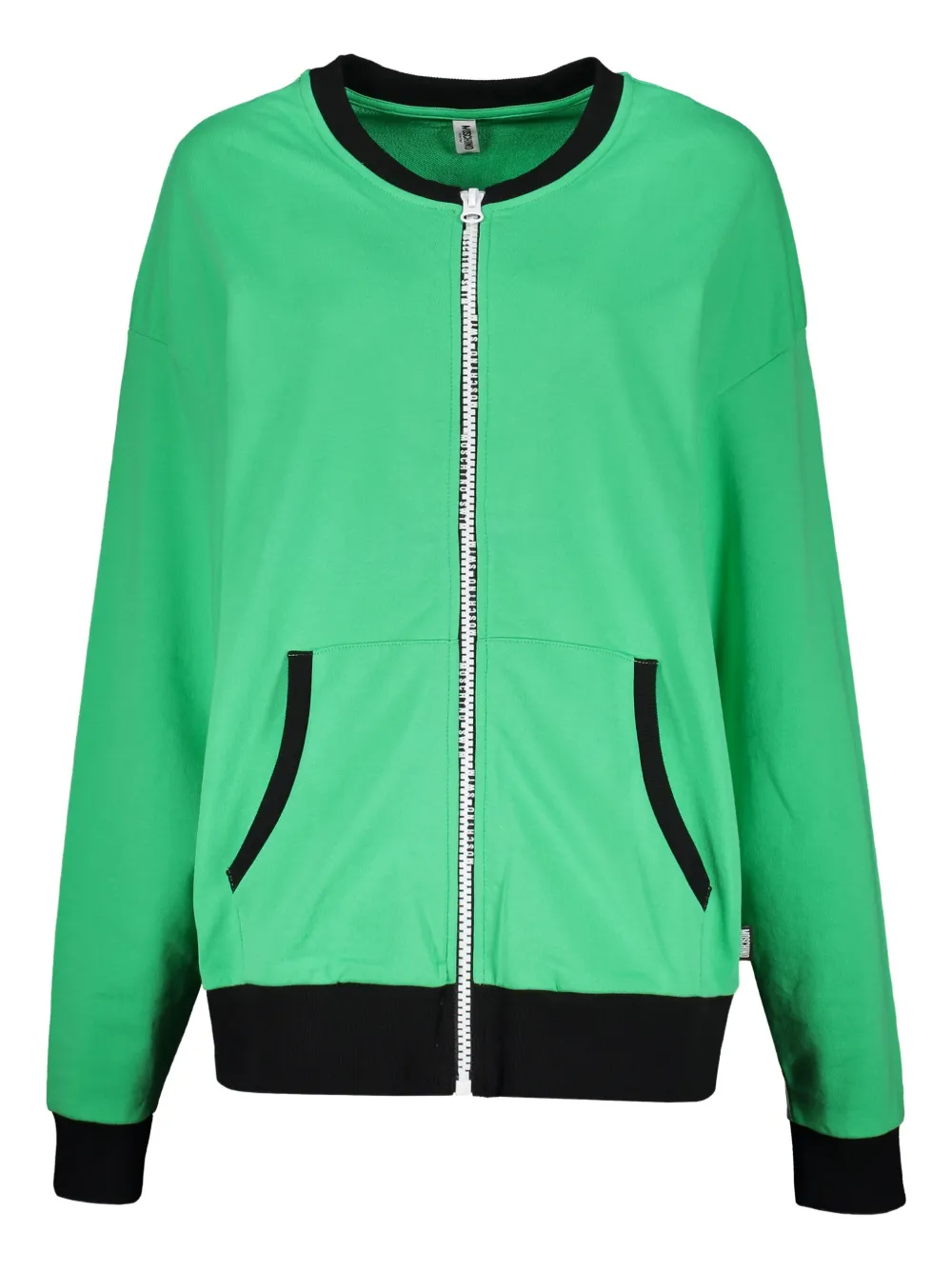 Moschino Katoenen sweater met rits Groen