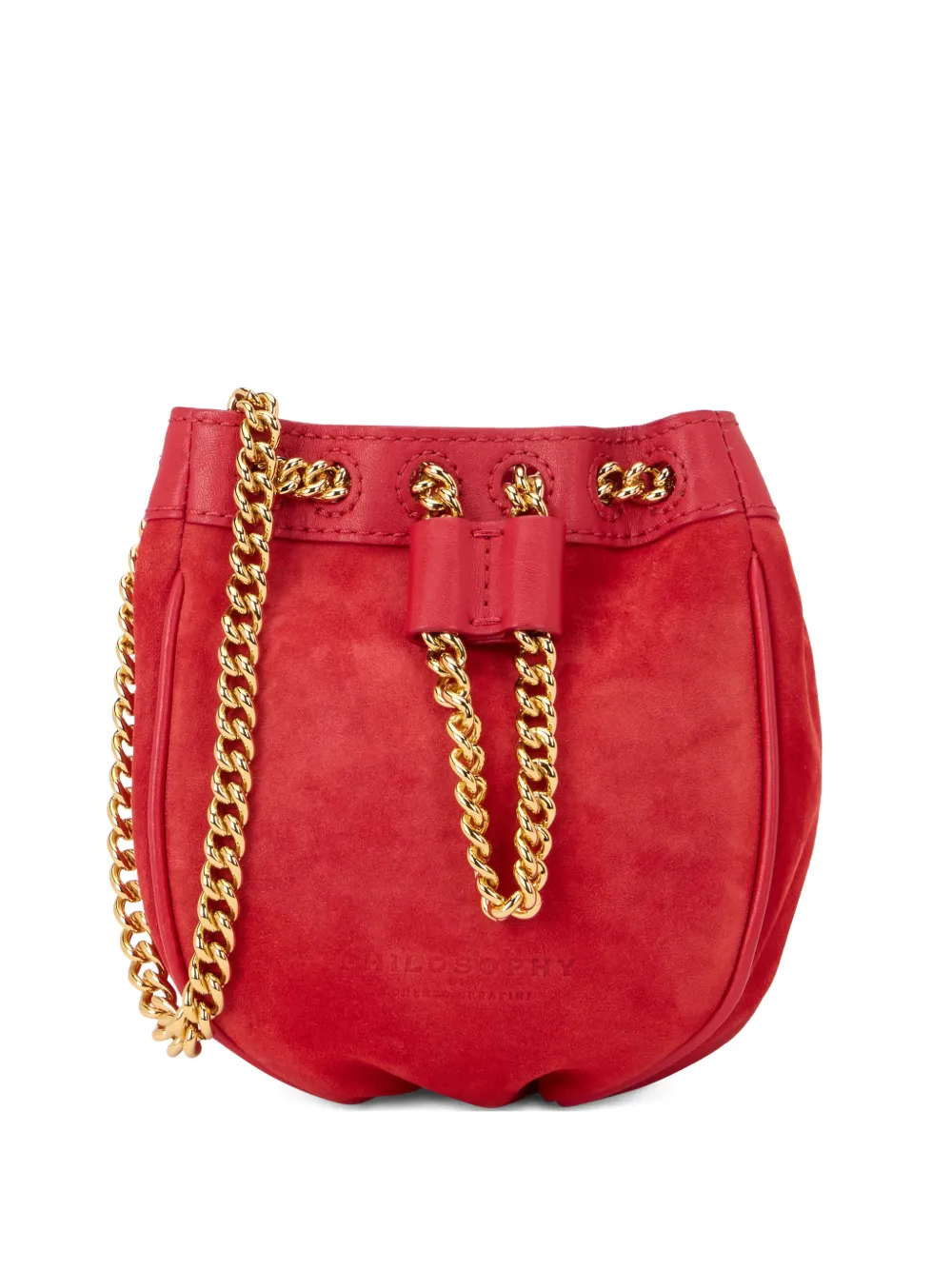 Philosophy Di Lorenzo Serafini chain-detail bucket bag - Rosso