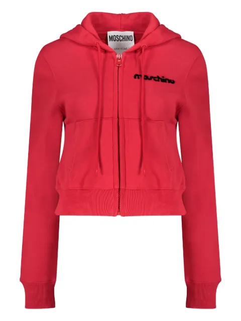 Moschino cotton zip-up hoodie