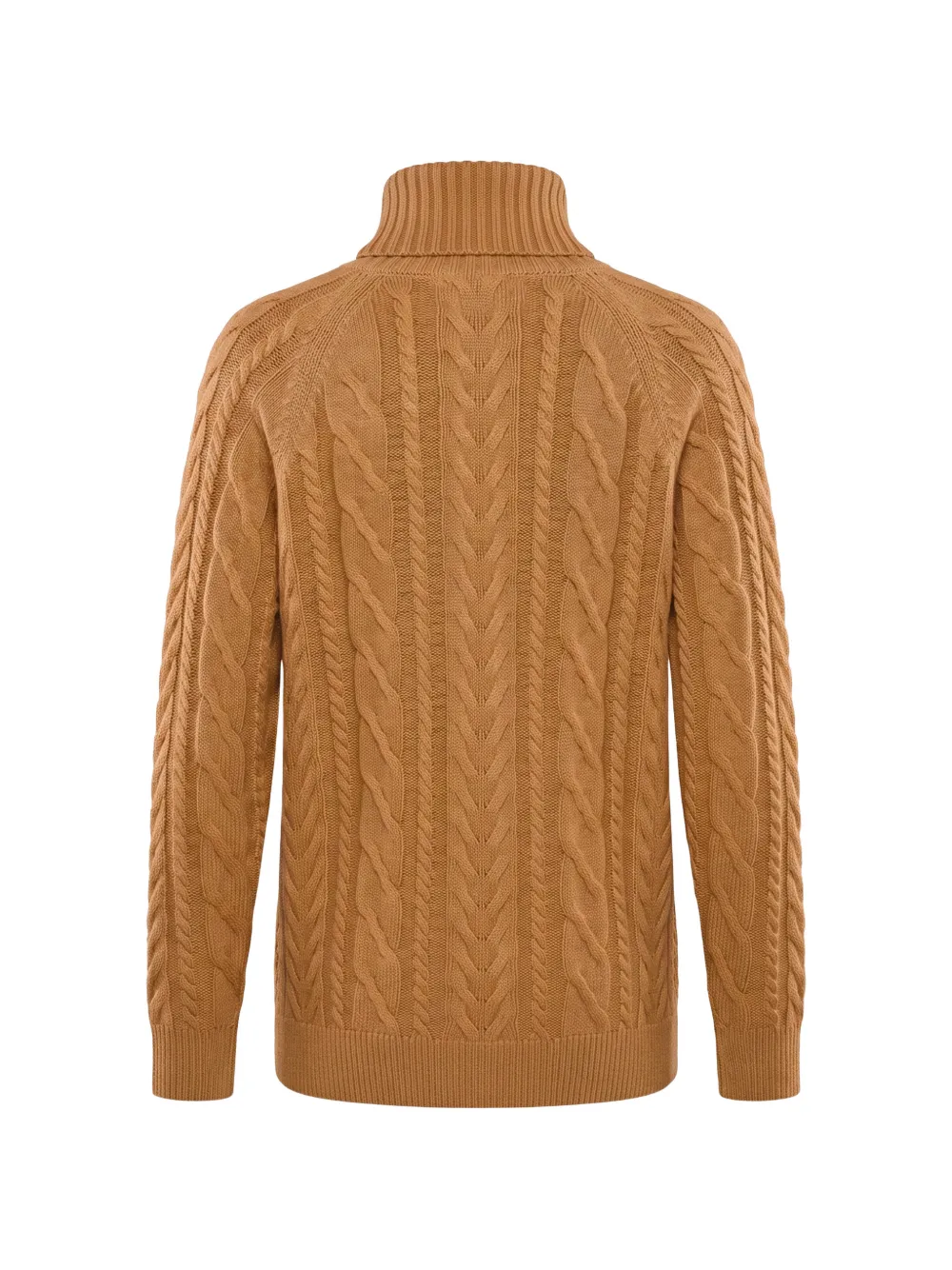 Moorer Kabelgebreide coltrui Beige