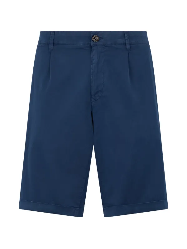 Moorer Darted Bermuda Shorts in Blue