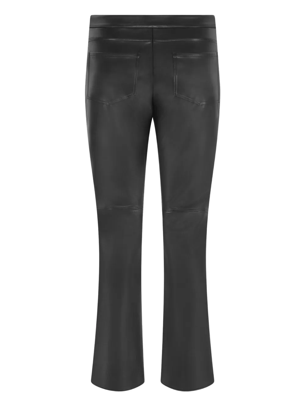 Max Mara Trainingsbroek met leren effect - Zwart