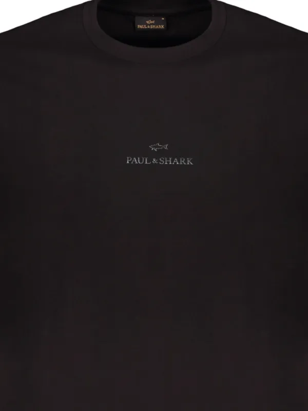 Paul & Shark logo-embellished crew-neck T-shirt | Black