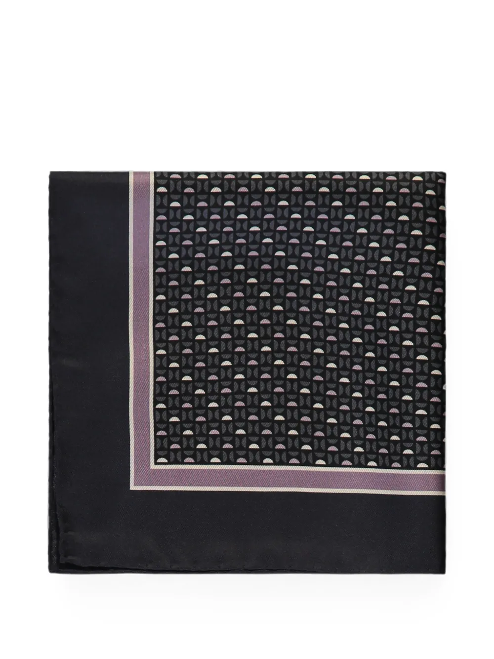 Zegna Pochet met geometrische print Zwart
