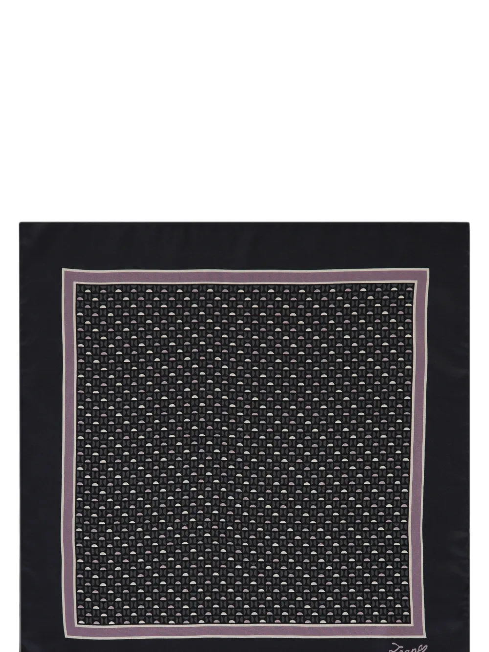 Zegna Pochet met geometrische print Zwart