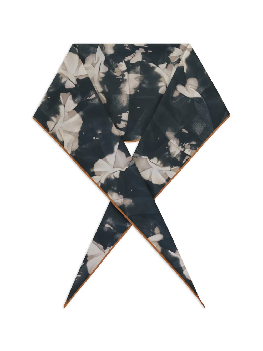 Zegna Diamantvormige sjaal met bloemenprint Grijs