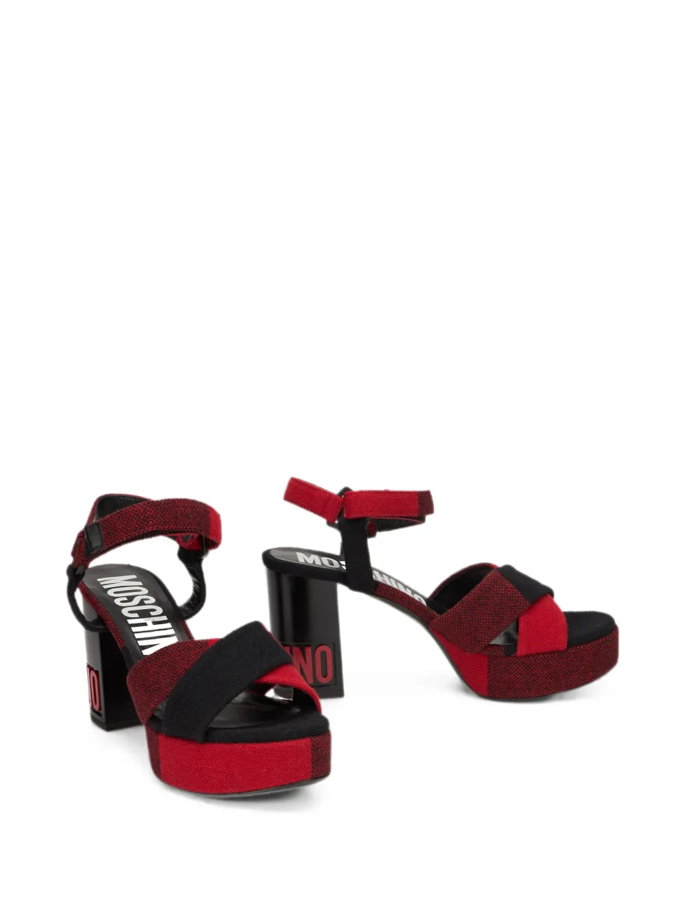 Moschino Sandalen met chunky hak Rood