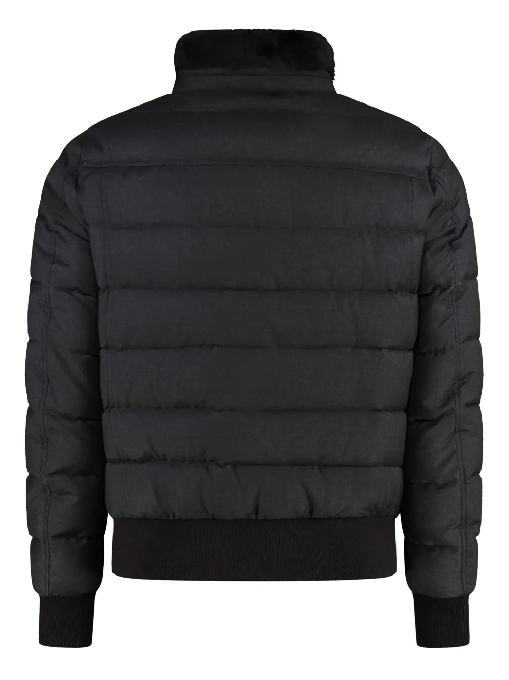 Moorer Padded Bomber Jacket In Brown