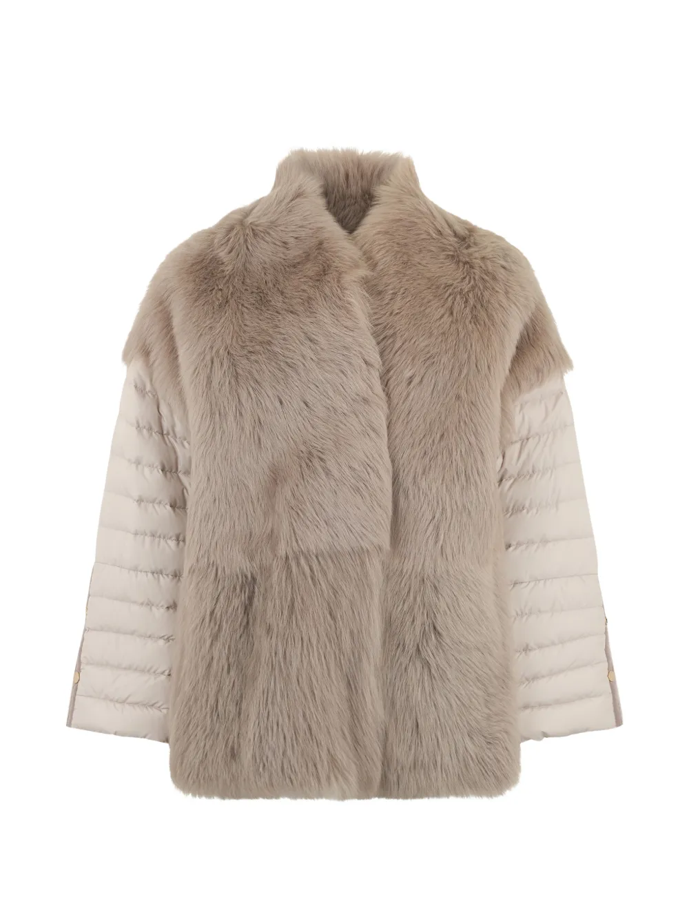 Moorer fur quilted jacket - Toni neutri