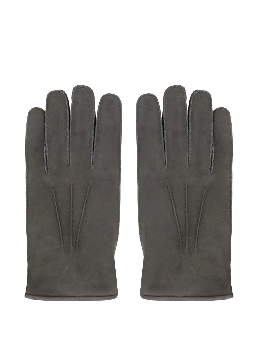 Moorer Halvard seam-details leather gloves - Grijs